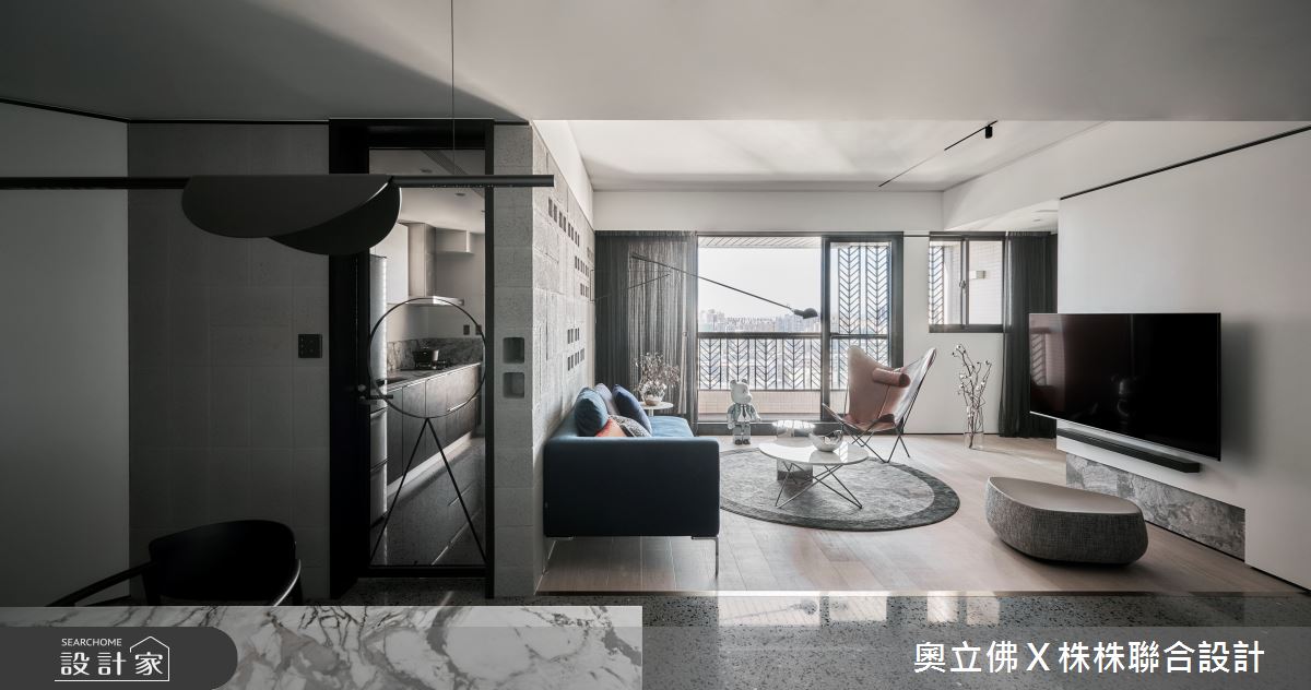 77坪毛胚屋＿現代風客廳案例圖片＿奧立佛x 株株聯合設計＿奧立佛x 株株_國王一號院｜高雄自宅之13