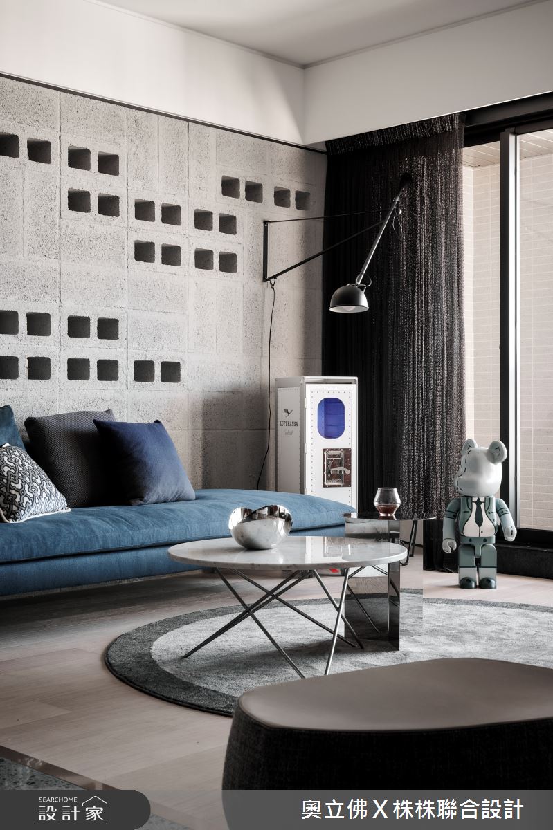77坪毛胚屋＿現代風客廳案例圖片＿奧立佛x 株株聯合設計＿奧立佛x 株株_國王一號院｜高雄自宅之15