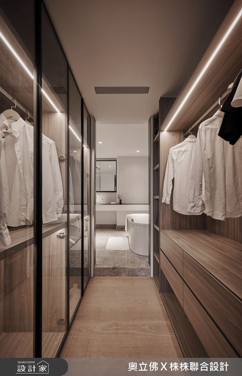77坪毛胚屋＿現代風更衣間浴室案例圖片＿奧立佛x 株株聯合設計＿奧立佛x 株株_國王一號院｜高雄自宅之20