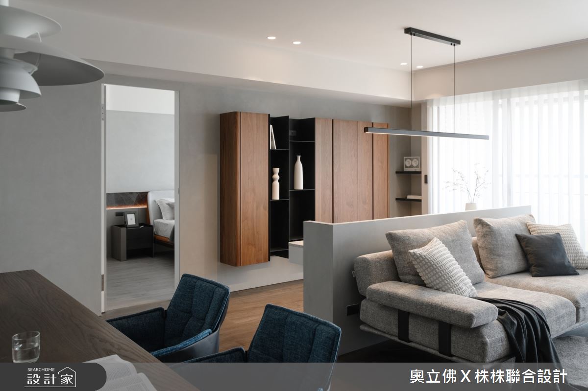 64坪新成屋(5年以下)＿現代風客廳餐廳臥室案例圖片＿奧立佛x 株株聯合設計＿奧立佛x 株株_美術君御｜高雄C宅之4