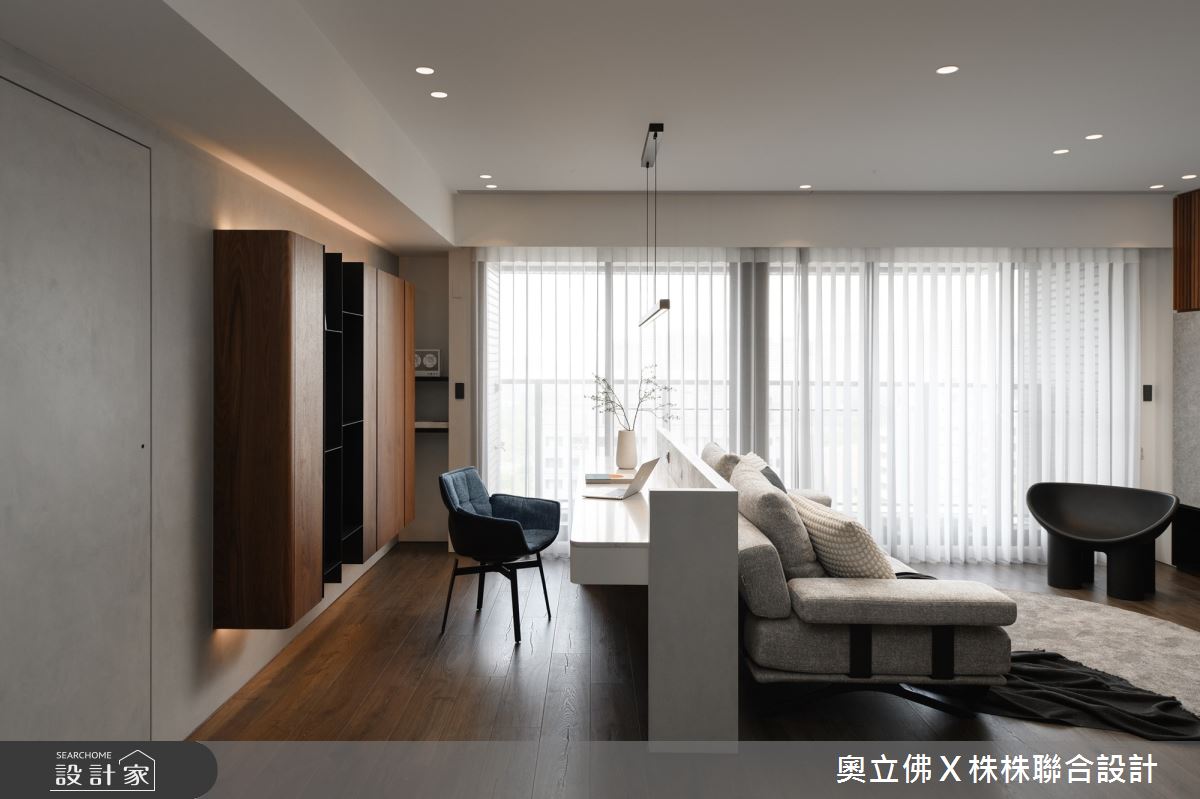 64坪新成屋(5年以下)＿現代風客廳書房案例圖片＿奧立佛x 株株聯合設計＿奧立佛x 株株_美術君御｜高雄C宅之5