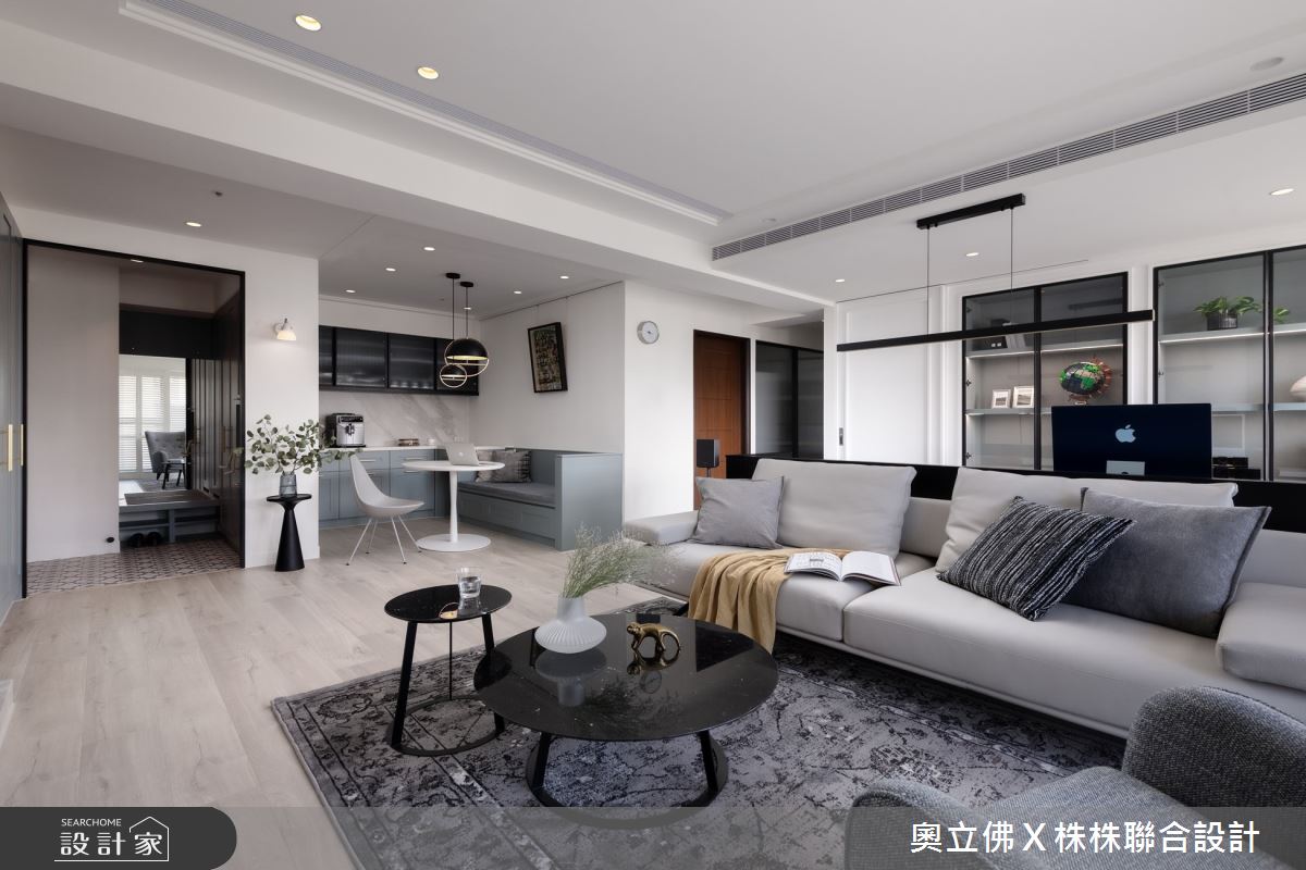 47坪新成屋(5年以下)＿美式風玄關客廳餐廳案例圖片＿奧立佛x 株株聯合設計＿奧立佛x 株株_百達君品｜高雄C宅之9