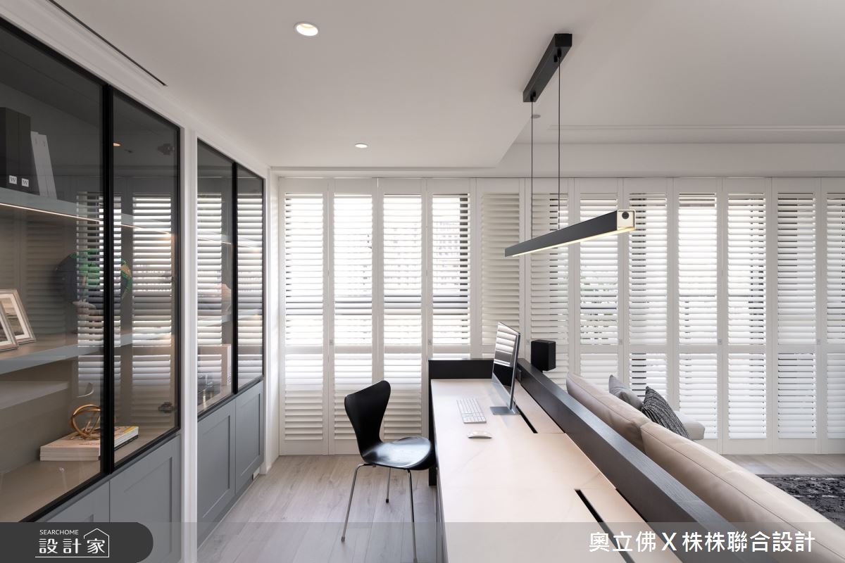 47坪新成屋(5年以下)＿美式風書房工作區案例圖片＿奧立佛x 株株聯合設計＿奧立佛x 株株_百達君品｜高雄C宅之7