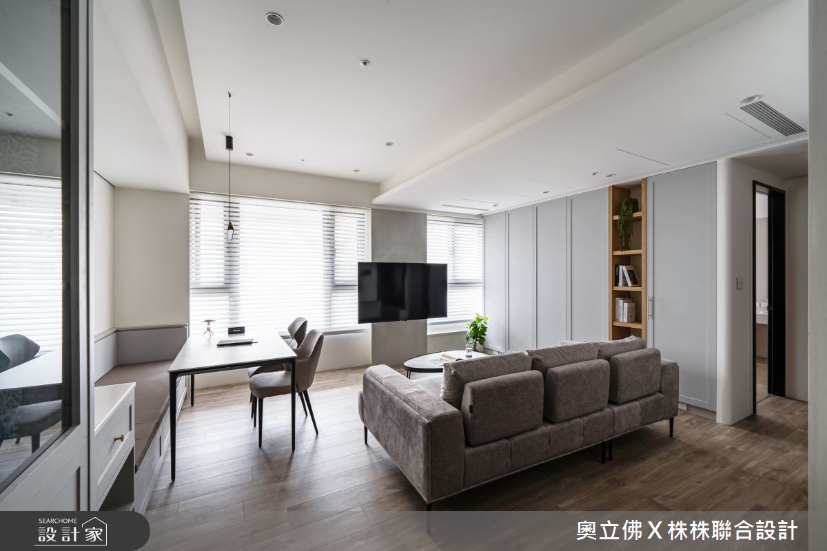 39坪新成屋(5年以下)＿混搭風客廳書房案例圖片＿奧立佛x 株株聯合設計＿奧立佛x 株株_J Modern｜高雄L宅之5