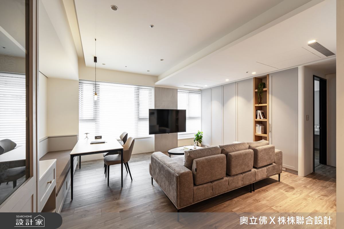 39坪新成屋(5年以下)＿混搭風客廳書房案例圖片＿奧立佛x 株株聯合設計＿奧立佛x 株株_J Modern｜高雄L宅之6