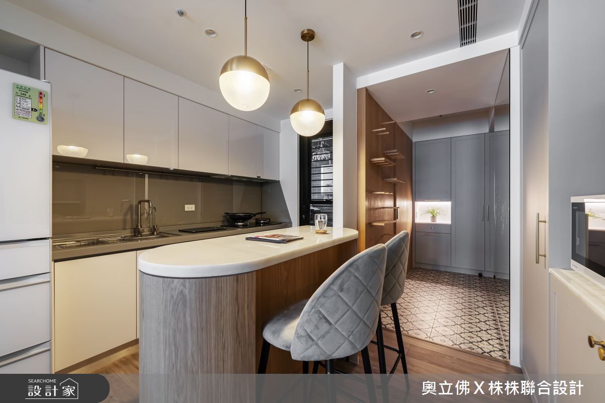 39坪新成屋(5年以下)＿混搭風廚房吧檯中島案例圖片＿奧立佛x 株株聯合設計＿奧立佛x 株株_J Modern｜高雄L宅之15