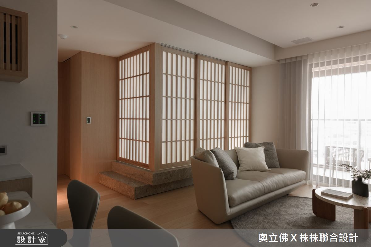 53坪新成屋(5年以下)＿日式侘寂風客廳餐廳和室案例圖片＿奧立佛x 株株聯合設計＿奧立佛x 株株_述風景｜高雄Ｃ宅之2