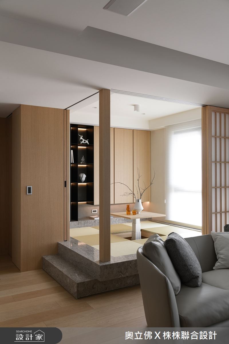 53坪新成屋(5年以下)＿日式侘寂風客廳和室案例圖片＿奧立佛x 株株聯合設計＿奧立佛x 株株_述風景｜高雄Ｃ宅之5