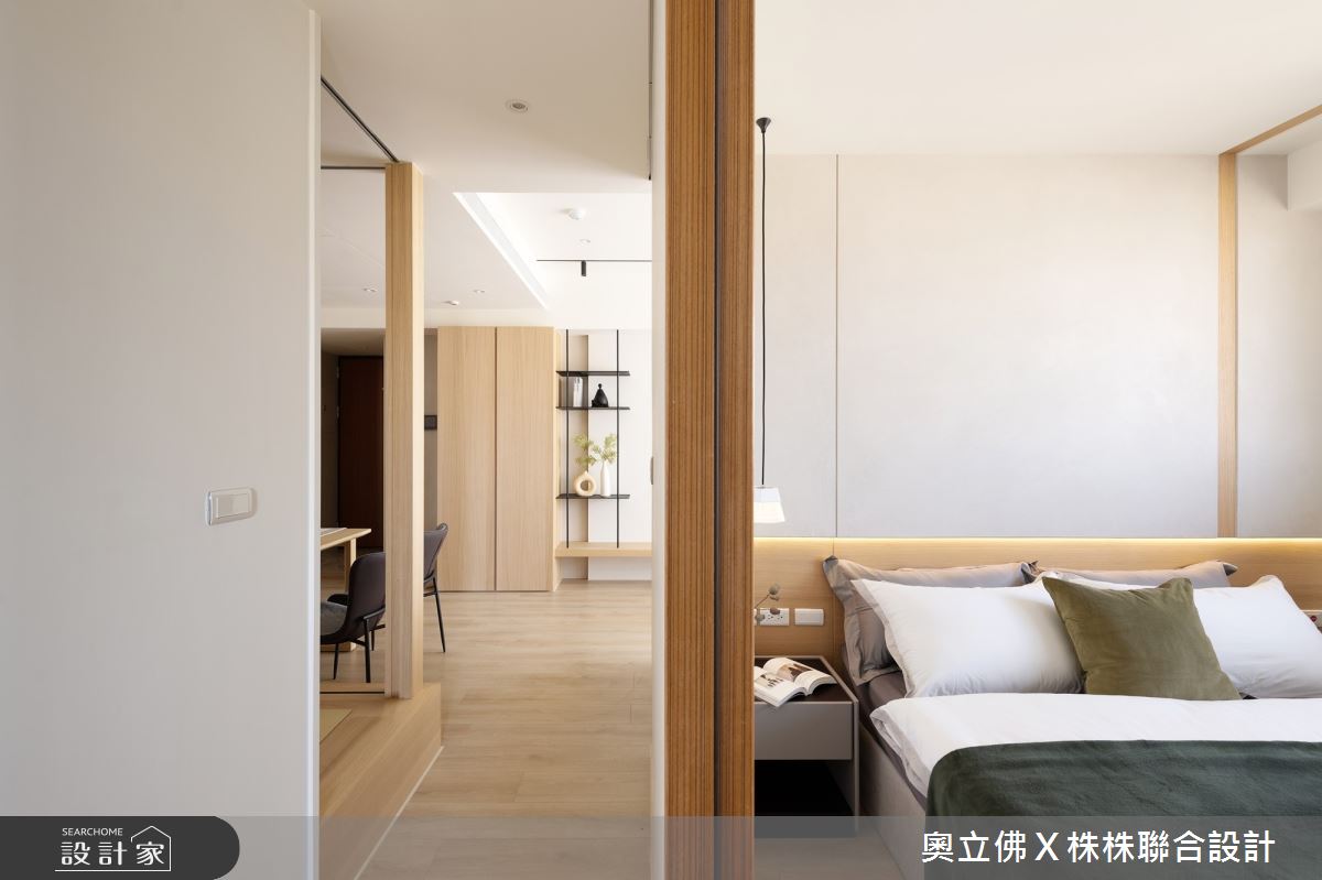 43坪新成屋(5年以下)＿日式無印風臥室案例圖片＿奧立佛x 株株聯合設計＿奧立佛x 株株_英倫亞灣｜高雄實品屋之15