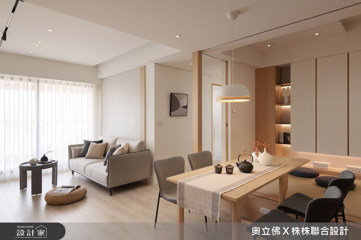 43坪新成屋(5年以下)＿日式無印風客廳餐廳案例圖片＿奧立佛x 株株聯合設計＿奧立佛x 株株_英倫亞灣｜高雄實品屋之8