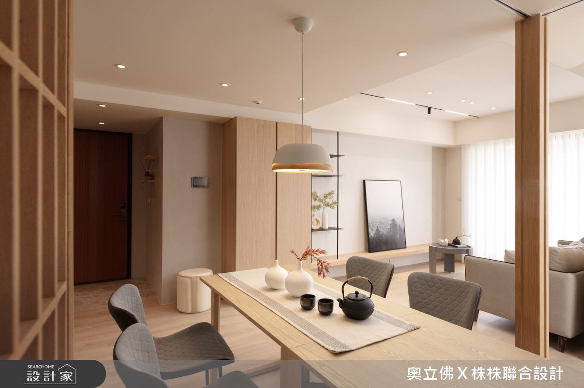 43坪新成屋(5年以下)＿日式無印風客廳餐廳案例圖片＿奧立佛x 株株聯合設計＿奧立佛x 株株_英倫亞灣｜高雄實品屋之9