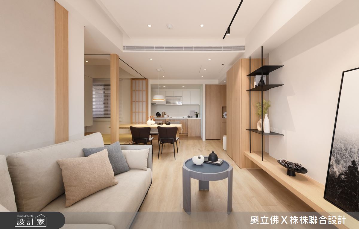 43坪新成屋(5年以下)＿日式無印風客廳餐廳廚房案例圖片＿奧立佛x 株株聯合設計＿奧立佛x 株株_英倫亞灣｜高雄實品屋之10