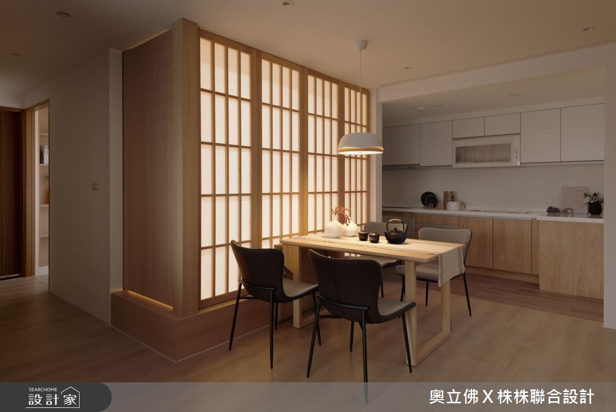 43坪新成屋(5年以下)＿日式無印風餐廳廚房和室案例圖片＿奧立佛x 株株聯合設計＿奧立佛x 株株_英倫亞灣｜高雄實品屋之12