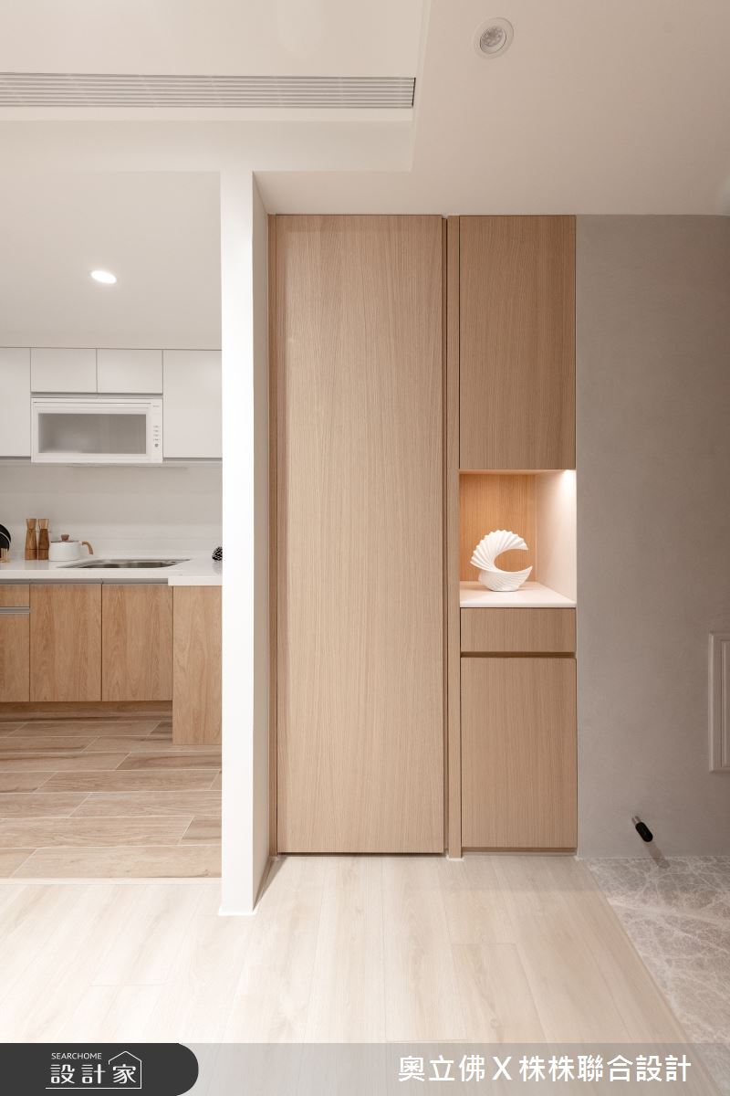 43坪新成屋(5年以下)＿日式無印風玄關廚房案例圖片＿奧立佛x 株株聯合設計＿奧立佛x 株株_英倫亞灣｜高雄實品屋之2