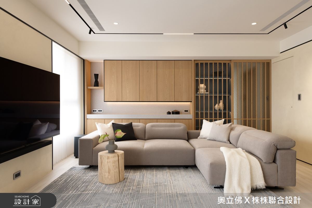 71坪新成屋(5年以下)＿輕日式風客廳案例圖片＿奧立佛x 株株聯合設計＿奧立佛x 株株_朗境｜高雄Ｙ宅之15