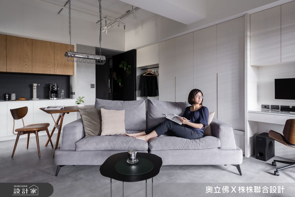 33坪新成屋(5年以下)＿混搭風客廳案例圖片＿奧立佛x 株株聯合設計＿奧立佛x 株株_文化潤隆｜高雄W宅之7