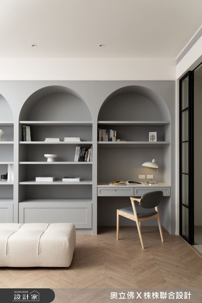 100坪新成屋(5年以下)＿美式風客廳書房案例圖片＿奧立佛x 株株聯合設計＿奧立佛x 株株_自由路｜高雄Ｂ宅之5