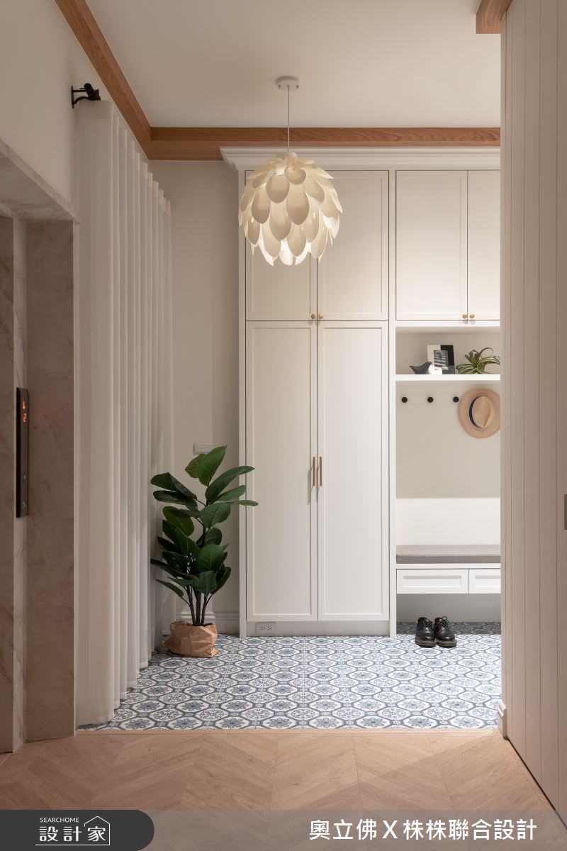 100坪新成屋(5年以下)＿美式風玄關案例圖片＿奧立佛x 株株聯合設計＿奧立佛x 株株_自由路｜高雄Ｂ宅之1