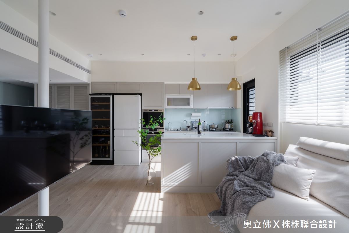 30坪新成屋(5年以下)＿美式風客廳廚房案例圖片＿奧立佛x 株株聯合設計＿奧立佛x 株株_仰德喆｜高雄H宅之11