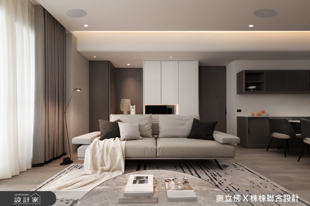 67坪新成屋(5年以下)＿混搭風客廳案例圖片＿奧立佛x 株株聯合設計＿奧立佛x 株株_御之苑｜高雄K宅之5