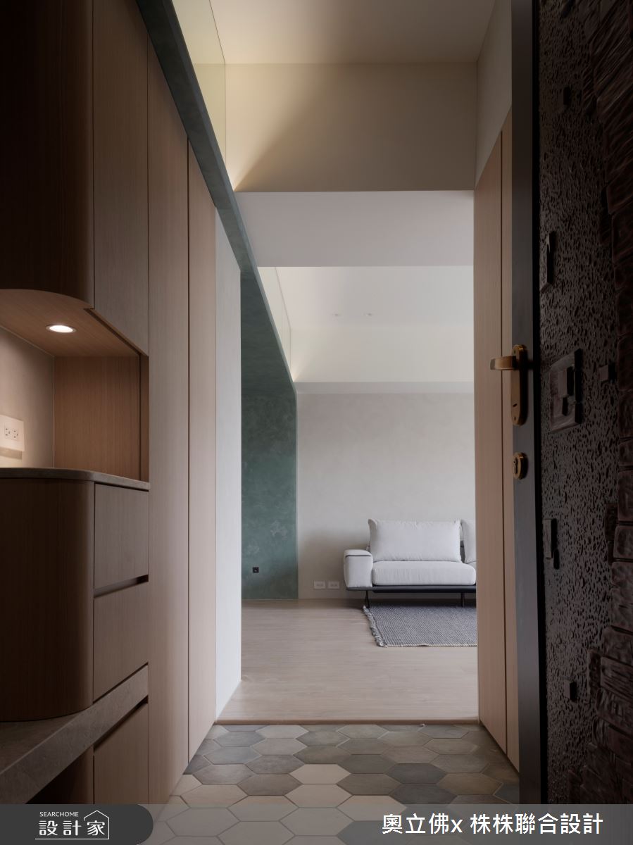 45坪中古屋(5~15年)＿日式無印風玄關客廳案例圖片＿奧立佛x 株株聯合設計＿奧立佛x 株株_Q house Taipei之1