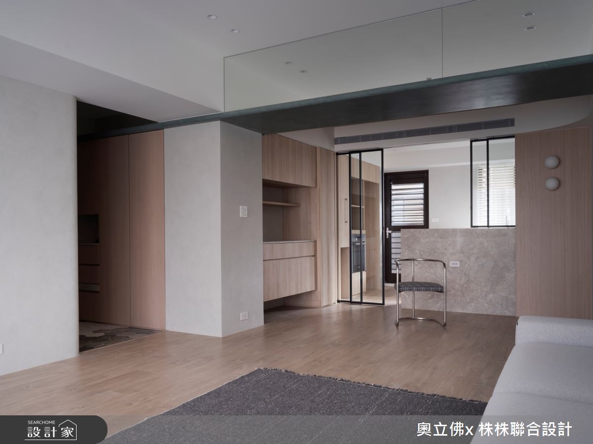 45坪中古屋(5~15年)＿日式無印風客廳廚房案例圖片＿奧立佛x 株株聯合設計＿奧立佛x 株株_Q house Taipei之6