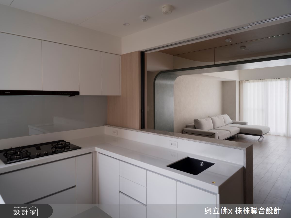45坪中古屋(5~15年)＿日式無印風廚房案例圖片＿奧立佛x 株株聯合設計＿奧立佛x 株株_Q house Taipei之9