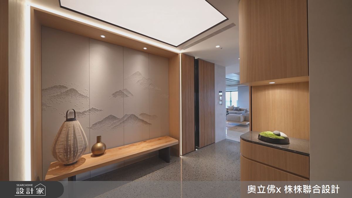 183坪毛胚屋＿日式風玄關案例圖片＿奧立佛x 株株聯合設計＿奧立佛x 株株_遠雄THE ONE｜實品屋之2