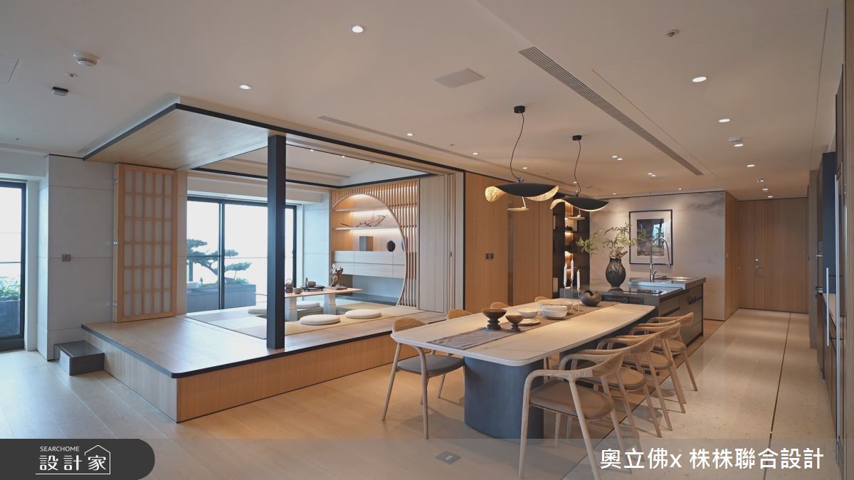 183坪毛胚屋＿日式風餐廳和室中島案例圖片＿奧立佛x 株株聯合設計＿奧立佛x 株株_遠雄THE ONE｜實品屋之10