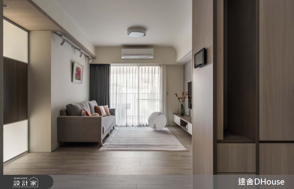 新成屋(5年以下)＿簡約風玄關客廳案例圖片＿達舍創研所＿達舍_寂靜。流域 OUT OF NOISE之10