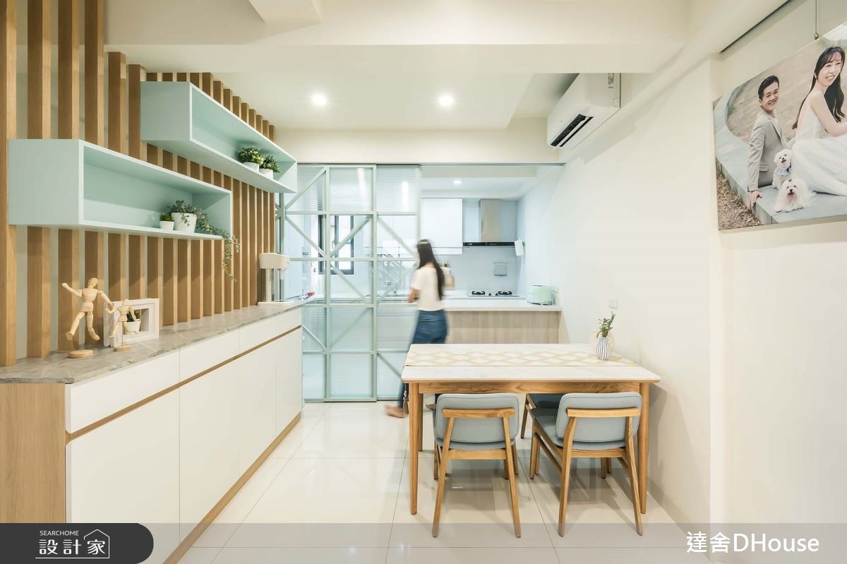老屋(31~40年)＿北歐風餐廳廚房中島案例圖片＿達舍創研所＿達舍_愛。3.14159　LOVE & Π之9