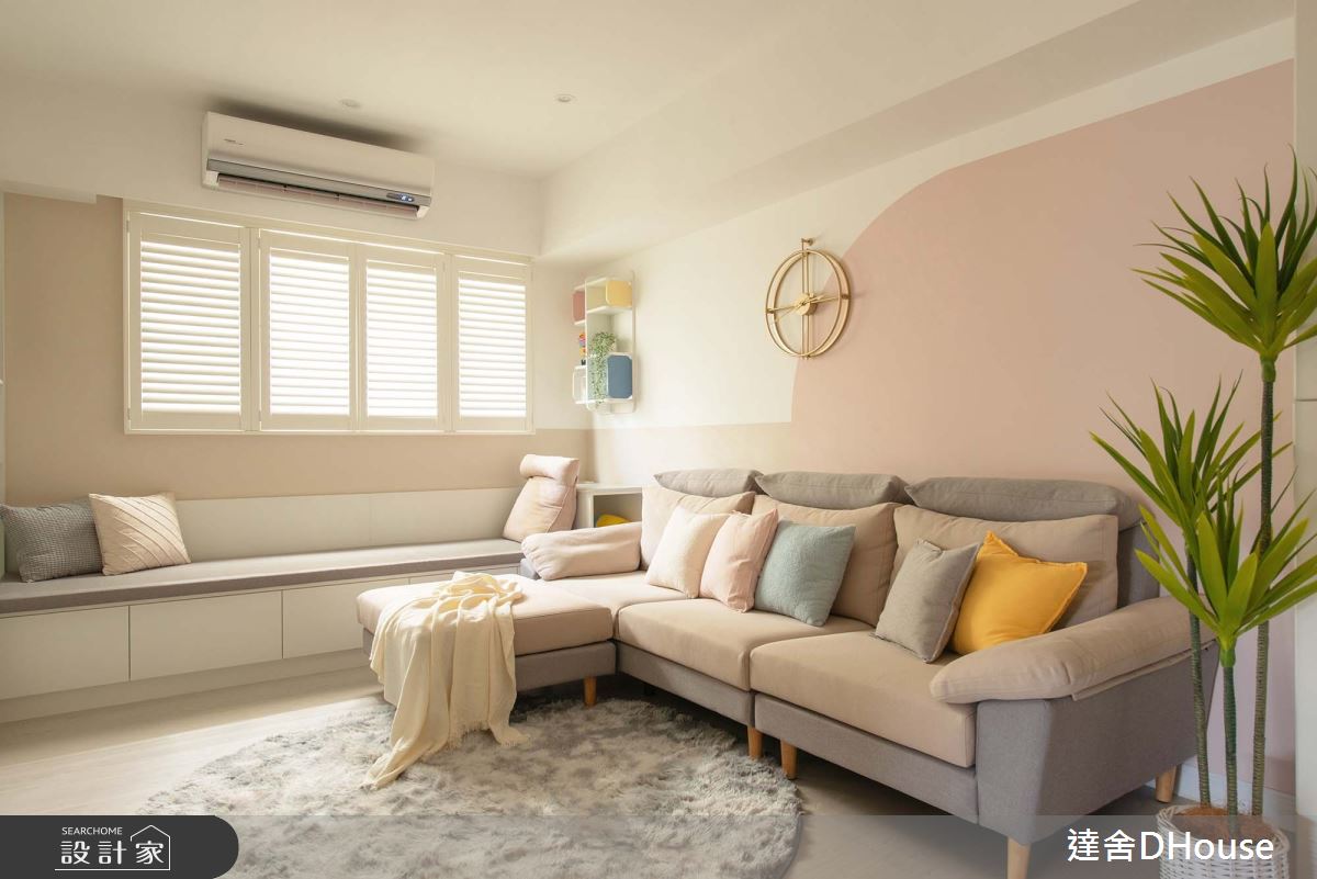 新古屋(10年以下)＿簡約風客廳臥榻案例圖片＿達舍創研所＿達舍_白的。一抹月白 MISS WHITE’S WHITE HOUSE之5