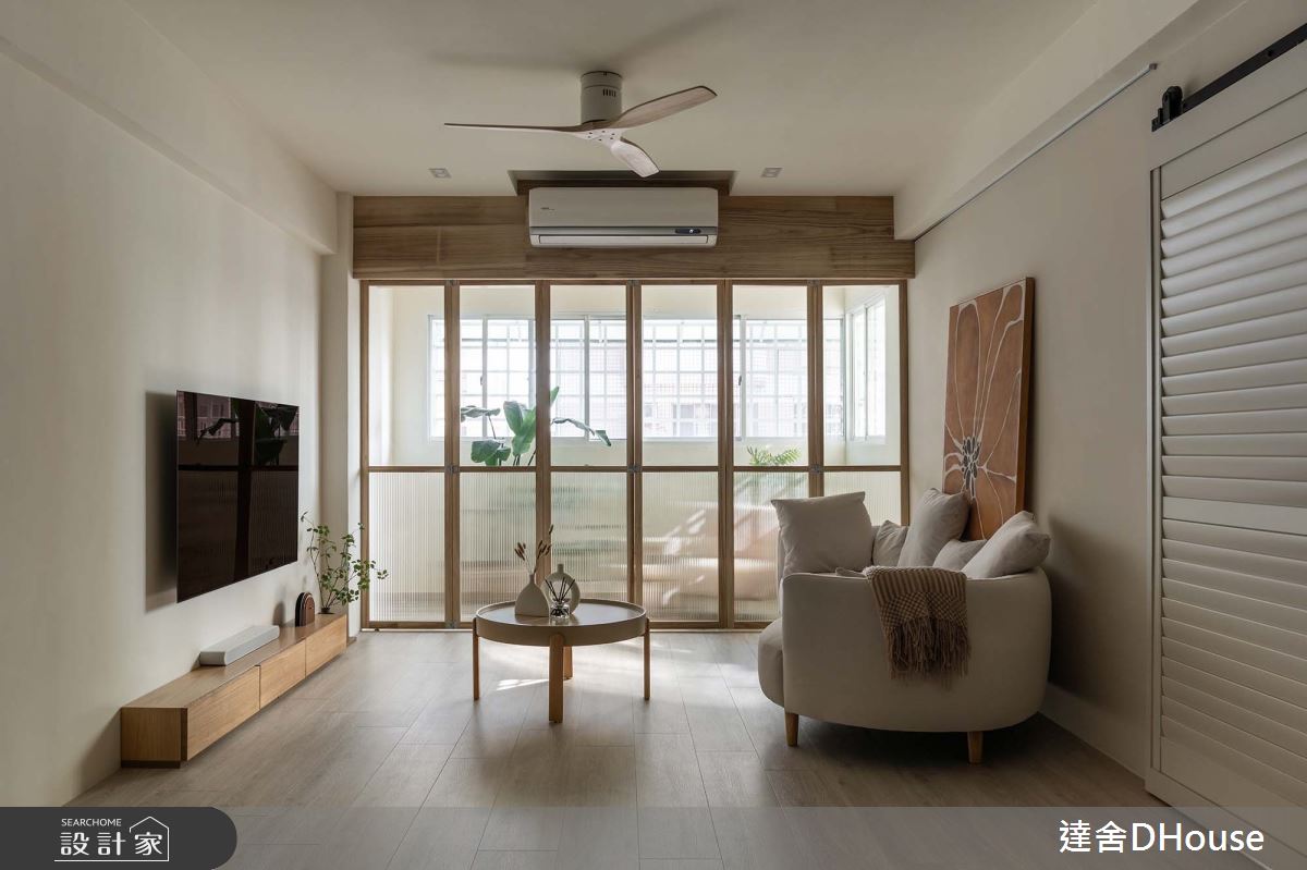 老屋(31~40年)＿侘寂風客廳案例圖片＿達舍創研所＿達舍_日造。深光 BE YOUR OWN LIGHT之4