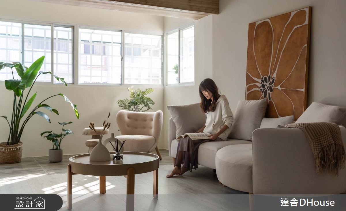 老屋(31~40年)＿侘寂風客廳案例圖片＿達舍創研所＿達舍_日造。深光 BE YOUR OWN LIGHT之6