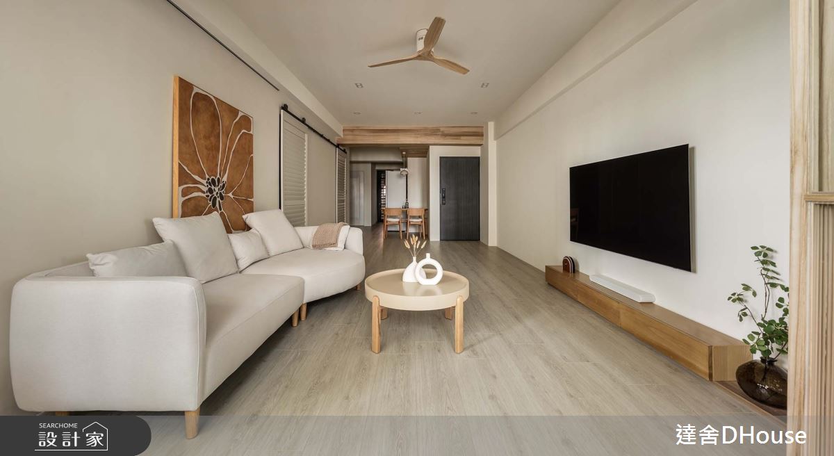 老屋(31~40年)＿侘寂風客廳案例圖片＿達舍創研所＿達舍_日造。深光 BE YOUR OWN LIGHT之14