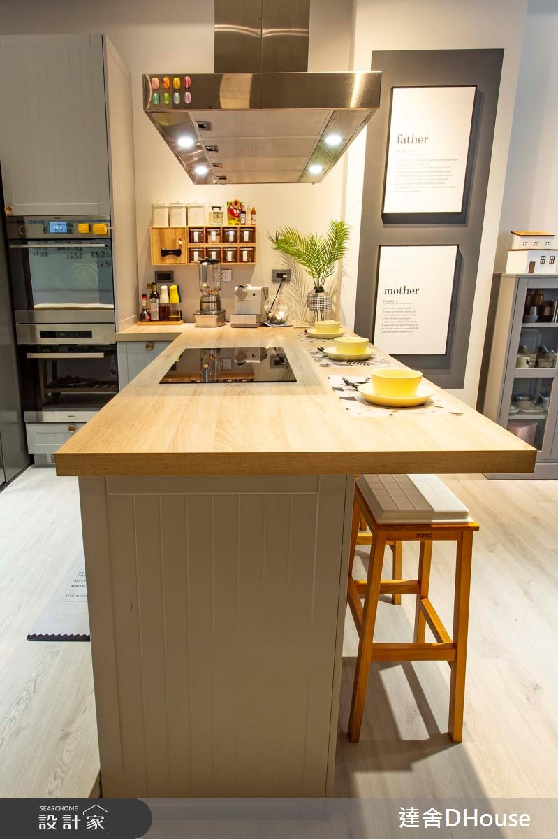 毛胚屋＿混搭風餐廳吧檯中島案例圖片＿達舍創研所＿達舍_小花朵的。B612星球 A FANTASY PLANET OF LITTLE FLOWER之15