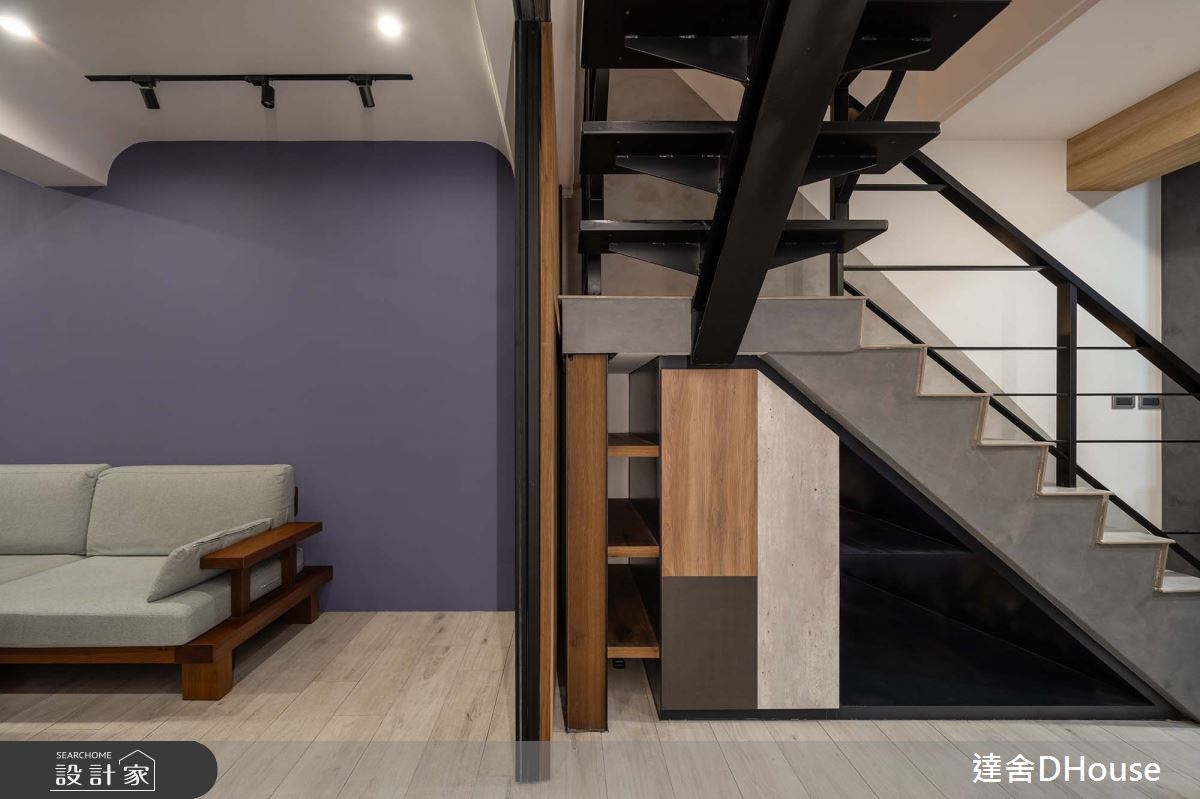 老屋(50年以上)＿混搭風客廳樓梯案例圖片＿達舍創研所＿達舍_起點。スタート之10