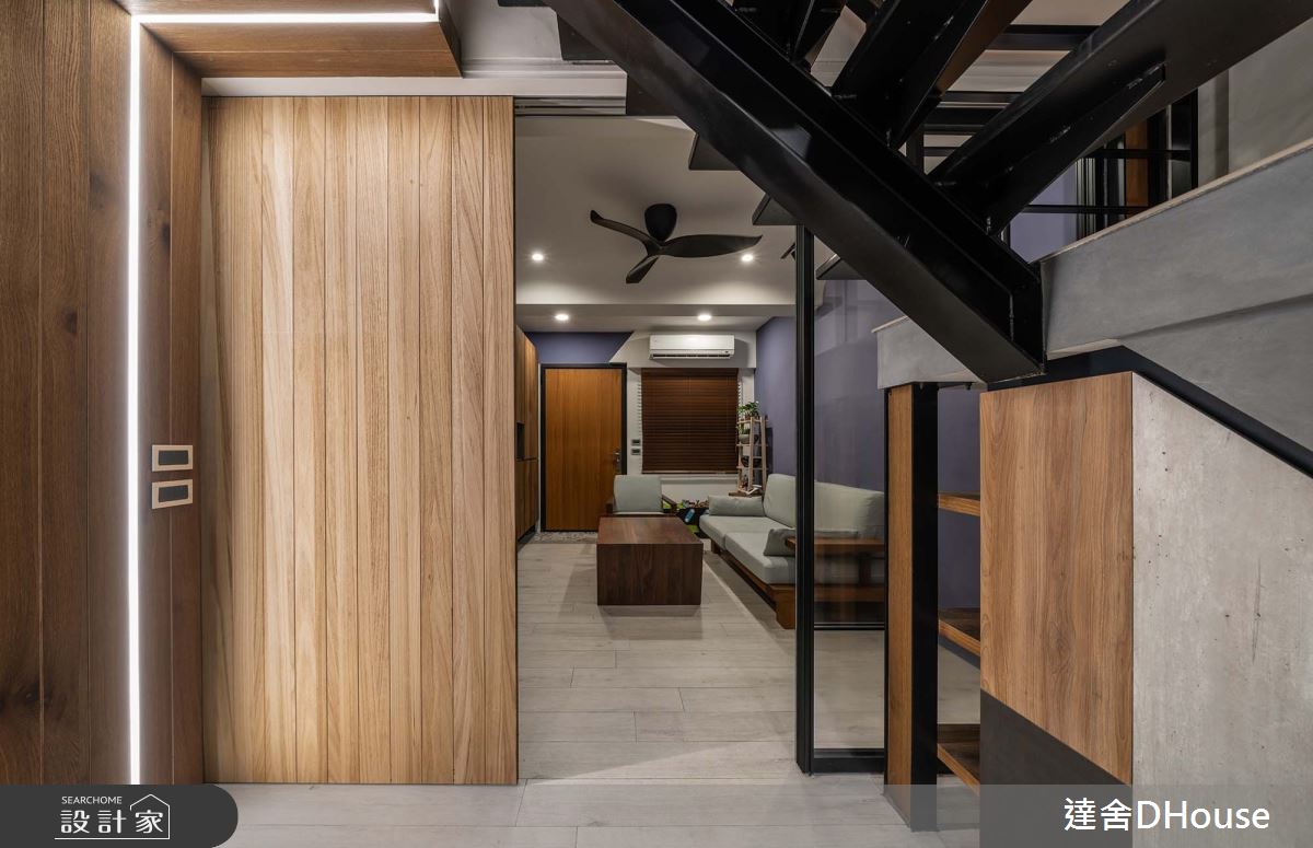老屋(50年以上)＿混搭風客廳樓梯案例圖片＿達舍創研所＿達舍_起點。スタート之14