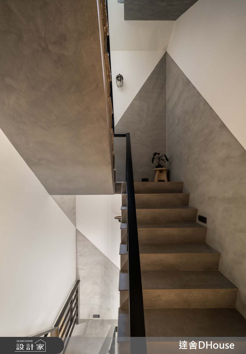 老屋(50年以上)＿混搭風樓梯案例圖片＿達舍創研所＿達舍_起點。スタート之22