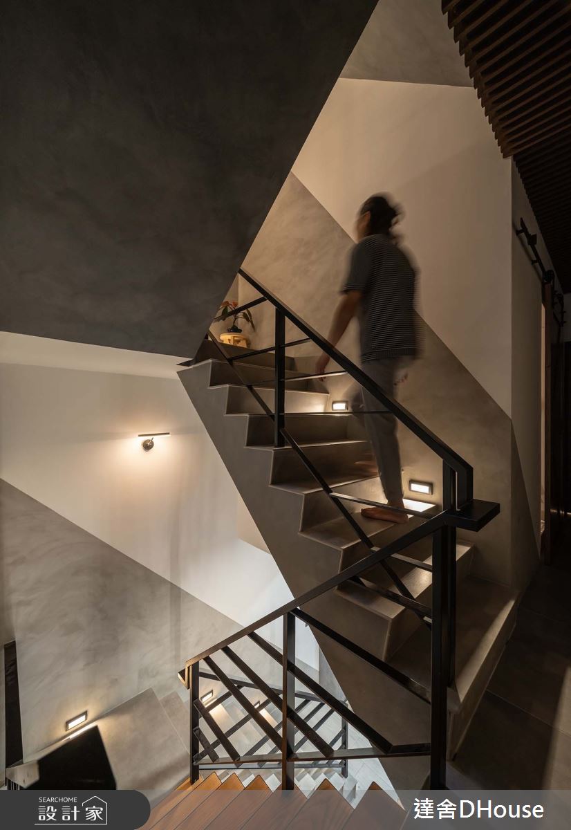 老屋(50年以上)＿混搭風樓梯案例圖片＿達舍創研所＿達舍_起點。スタート之24