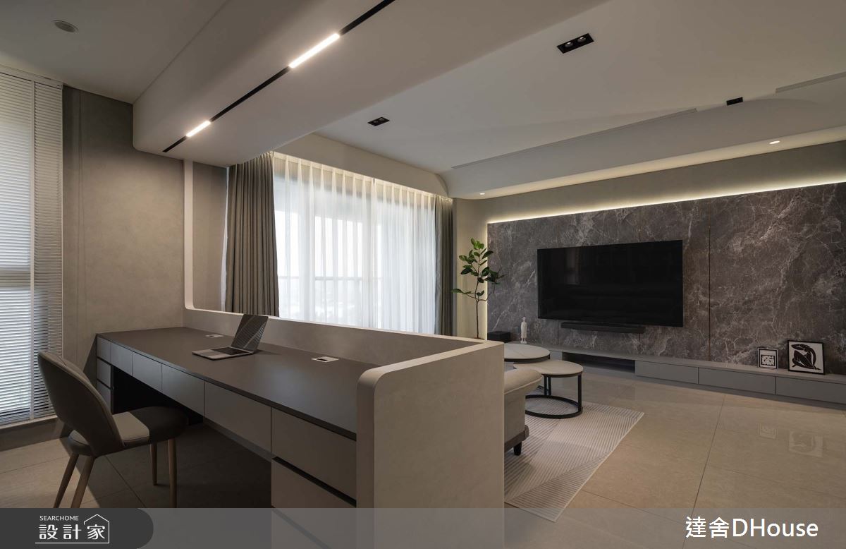 35坪新成屋(5年以下)＿現代風客廳書房案例圖片＿達舍創研所＿達舍_景致。層次 Scenic Layers之13