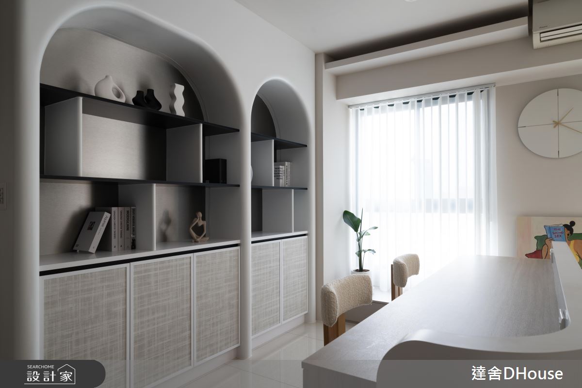 31坪中古屋(5~15年)＿韓系奶油風書房案例圖片＿達舍創研所＿達舍_緩光。雙生 Dual Serenity之13