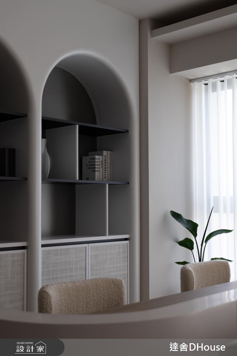31坪中古屋(5~15年)＿韓系奶油風書房案例圖片＿達舍創研所＿達舍_緩光。雙生 Dual Serenity之14