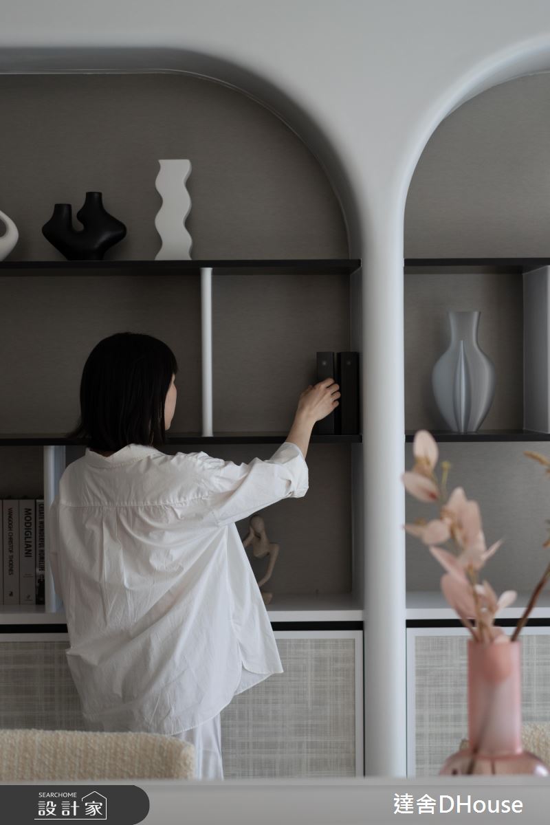 31坪中古屋(5~15年)＿韓系奶油風書房案例圖片＿達舍創研所＿達舍_緩光。雙生 Dual Serenity之15