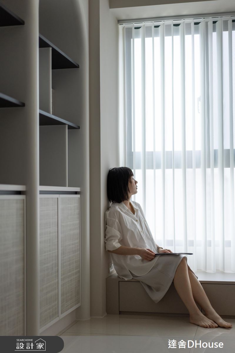 31坪中古屋(5~15年)＿韓系奶油風書房案例圖片＿達舍創研所＿達舍_緩光。雙生 Dual Serenity之17