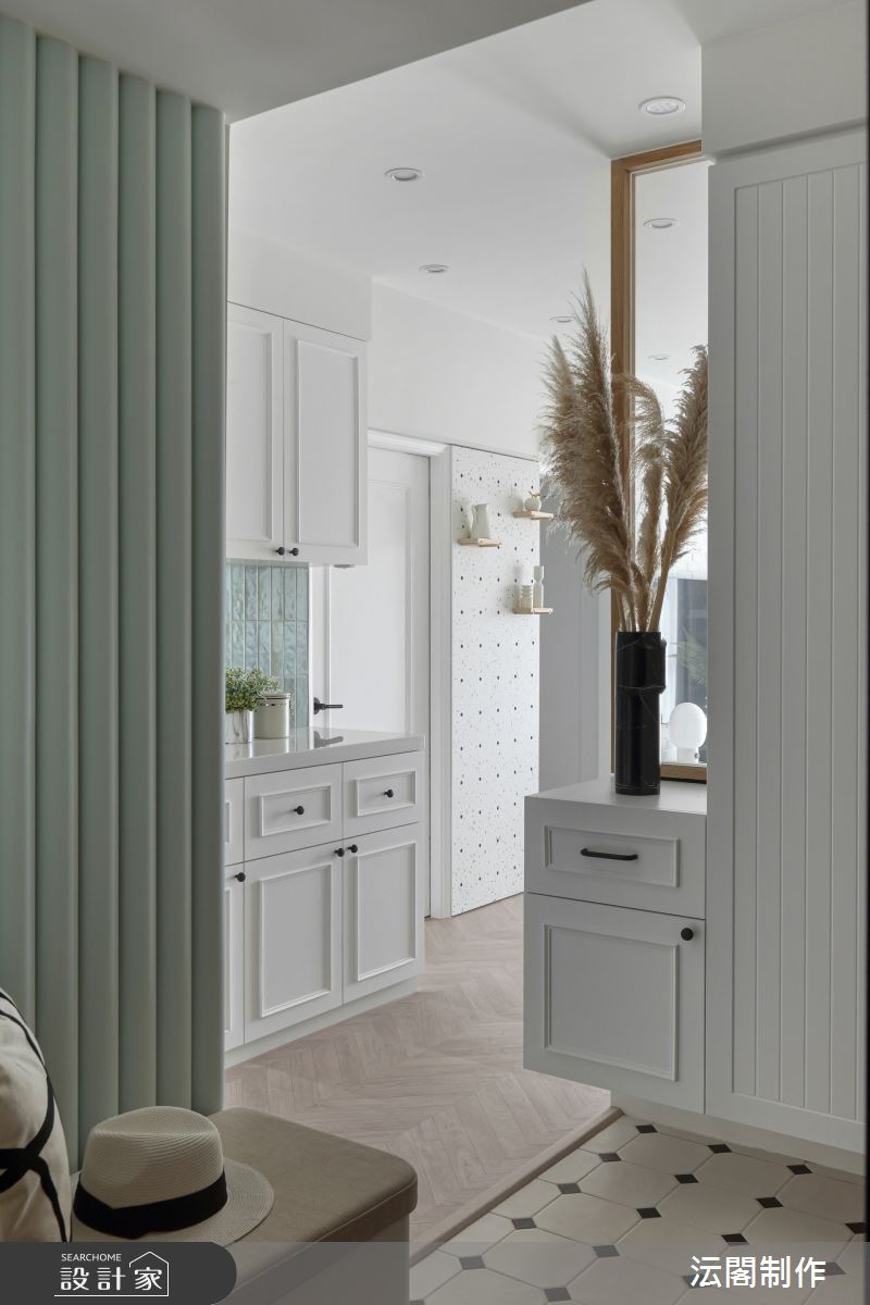 20坪老屋(16~30年)＿美式風玄關案例圖片＿沄閣制作＿沄閣制作_夏日湖綠之3