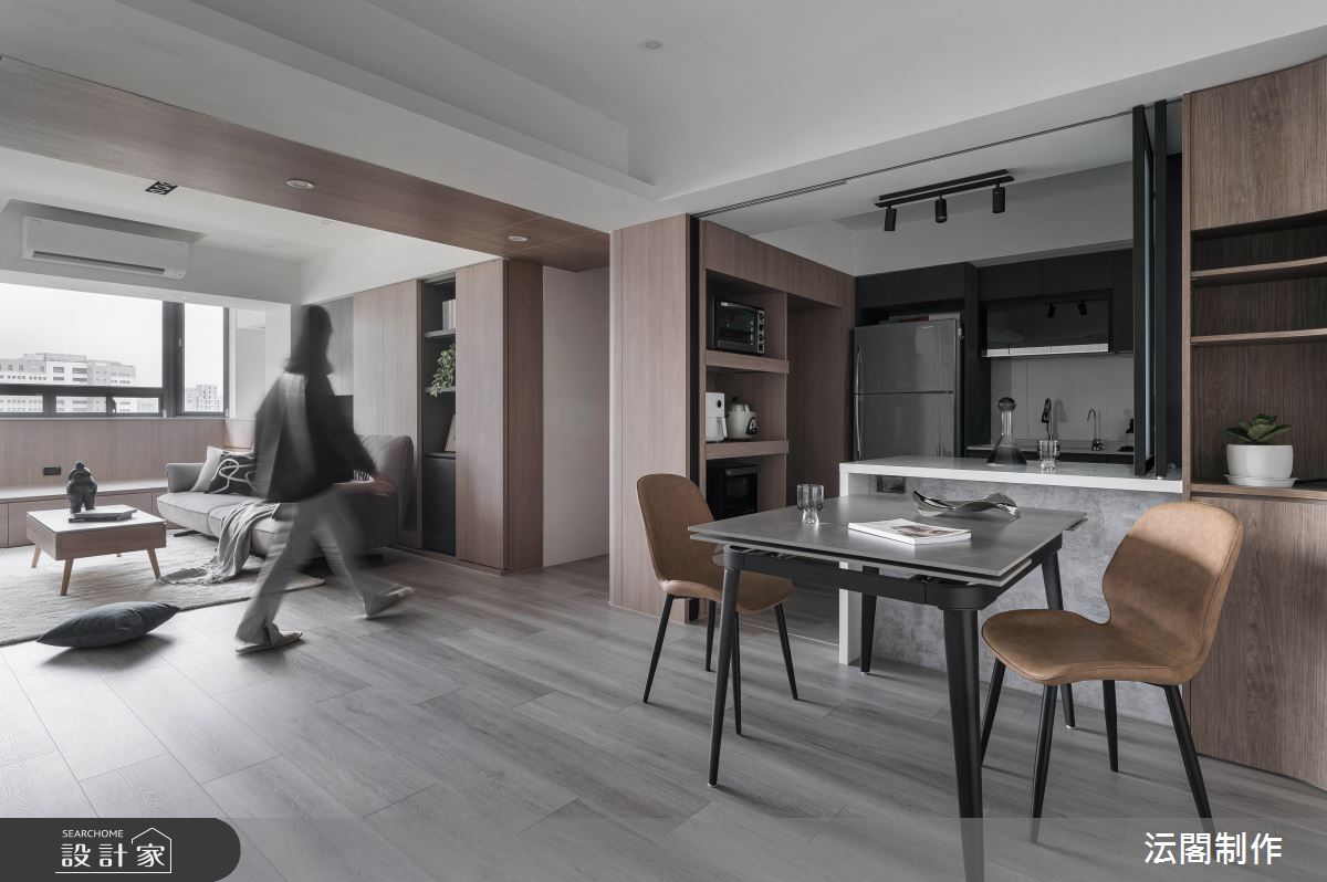 30坪老屋(16~30年)＿現代風客廳餐廳廚房吧檯臥榻中島案例圖片＿沄閣制作＿沄閣制作_家式遠遊之5