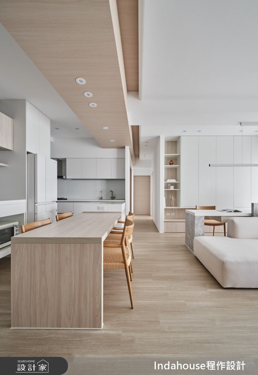 28坪中古屋(5~15年)＿日式無印風客廳餐廳廚房書房中島案例圖片＿Indahouse程作設計＿程作_【Residence】No.001 Chiu House / Miaoli之19