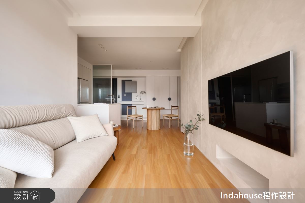 15坪老屋(16~30年)＿現代風客廳餐廳中島案例圖片＿Indahouse程作設計＿程作_【Residence】No.003 Lin House / Hsinchui之7