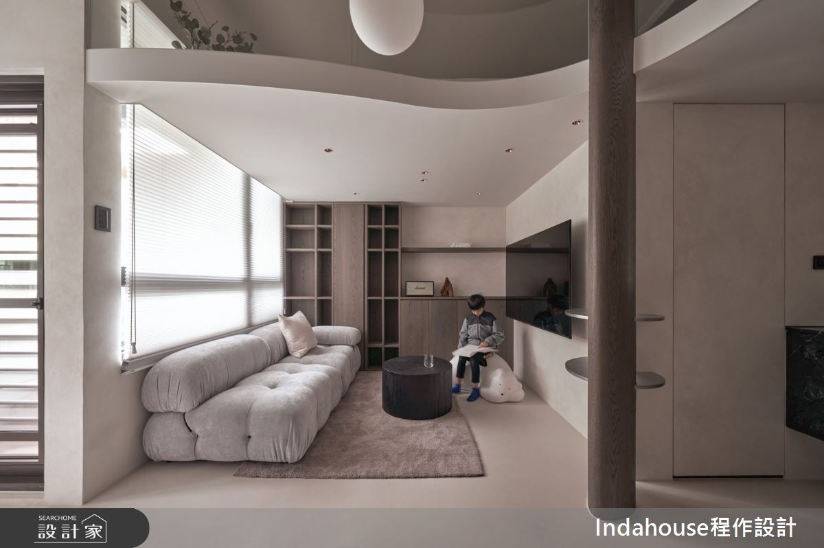7坪新成屋(5年以下)＿侘寂風客廳案例圖片＿Indahouse程作設計＿程作_【Residence】No.006 Tsai House / Taipei之4